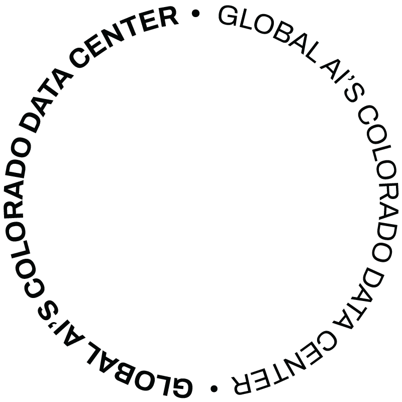 GlobalAI_CircleText_Black_New Building Modern Infrastructure That Supports Essential Services, Creates Local Opportunity, & Operates Responsibly.